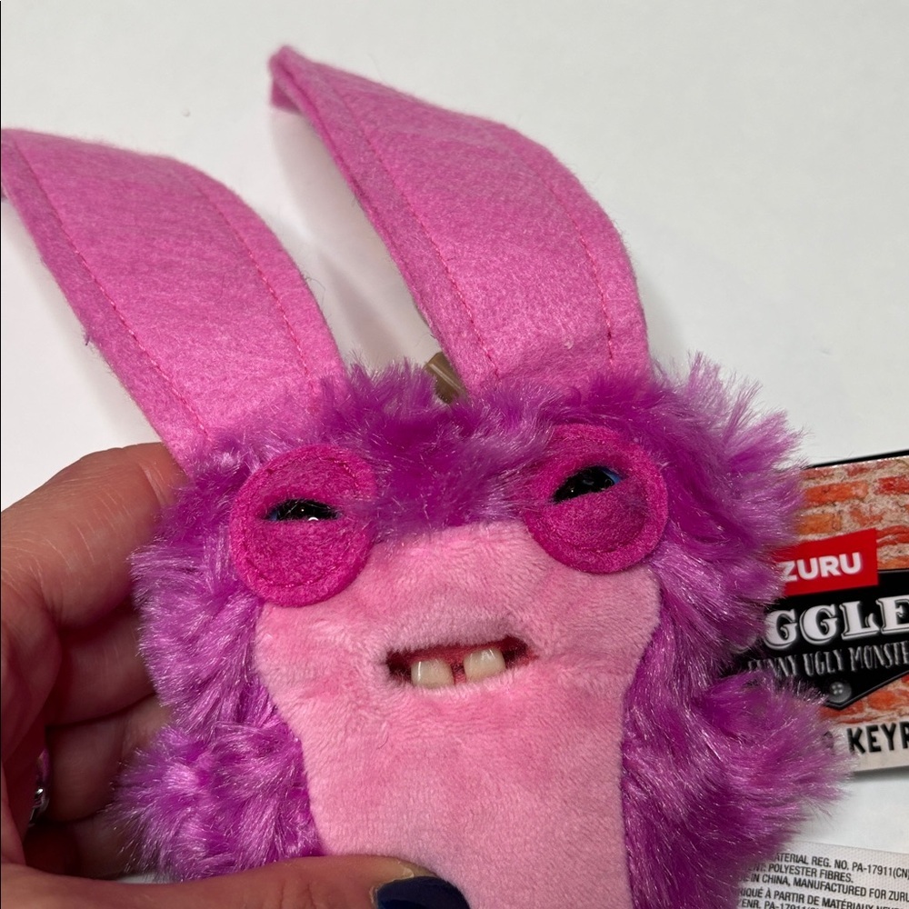 NEW Fuggler Key Ring Collectible 5" Monster Plush Keychain, Lord Long Ears - Picture 7 of 11